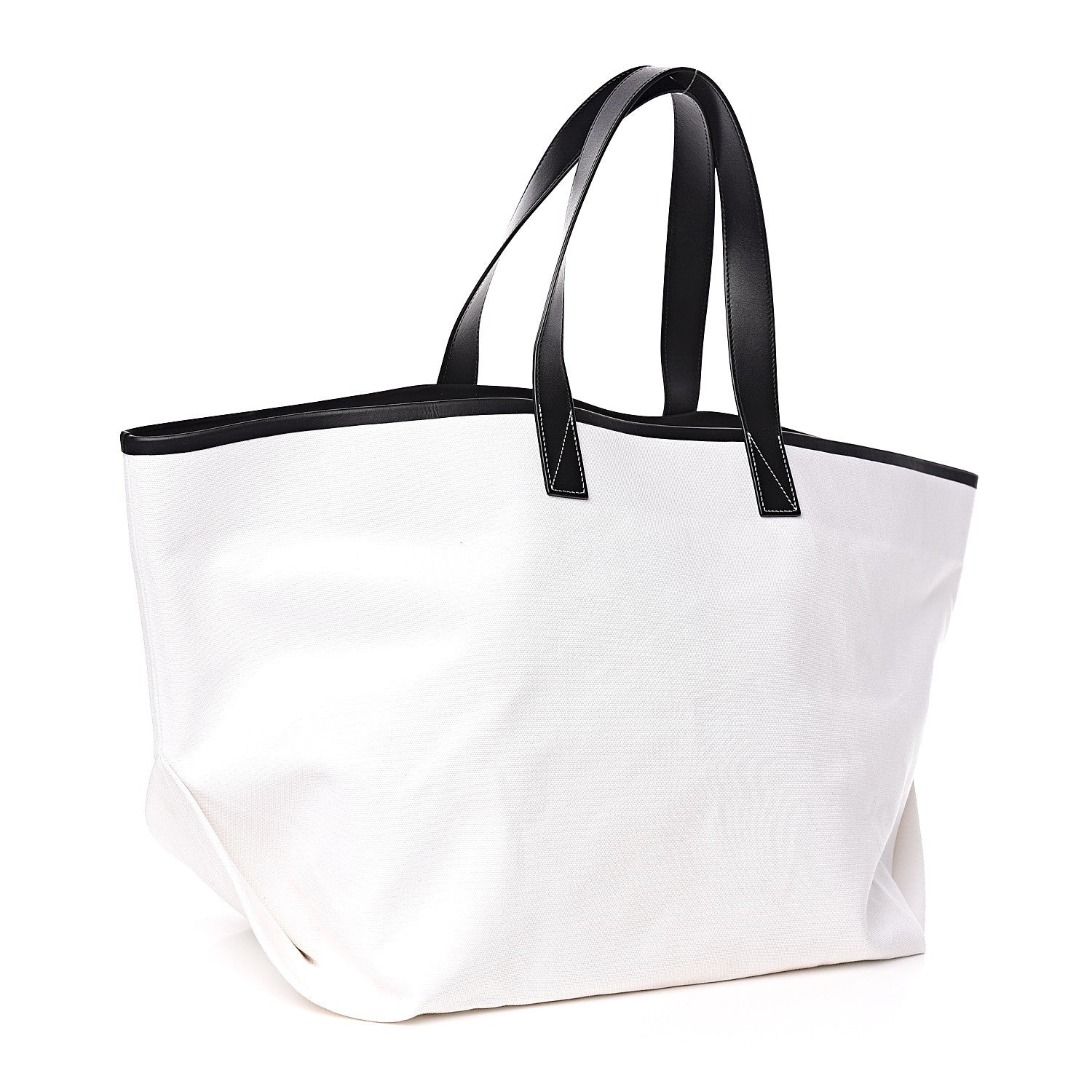 Celine Textile Medium Made In Tote White Black 4 of 9