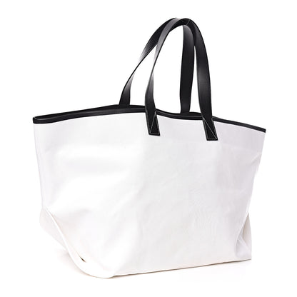 Celine Textile Medium Made In Tote White Black 4 of 9