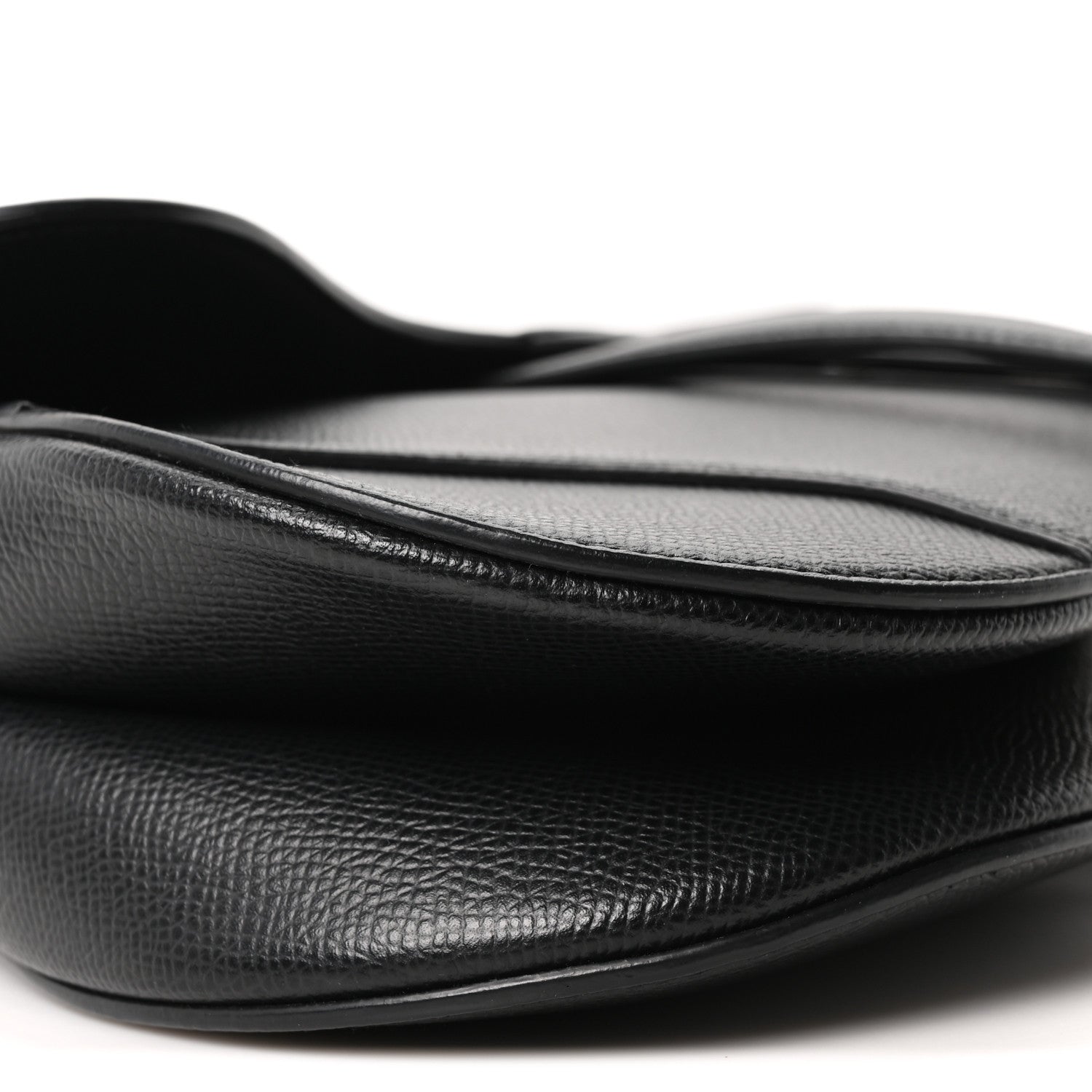 Christian Dior Grained Calfskin Saddle Bag Black 9 of 10