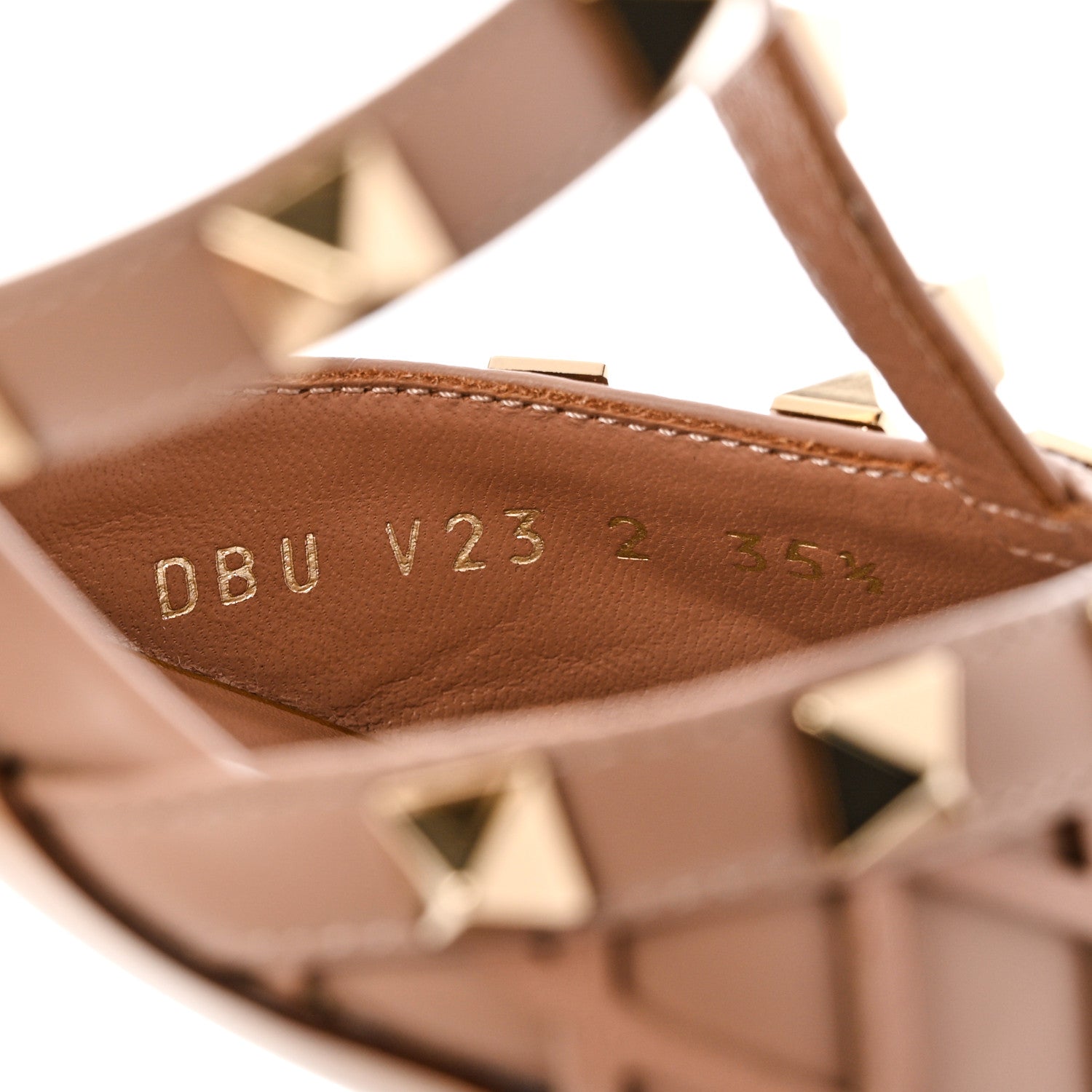 Valentino Garavani Calfskin Boudoir Rockstud 50mm Cage Mules 35.5 Rose Cannelle 6 of 9