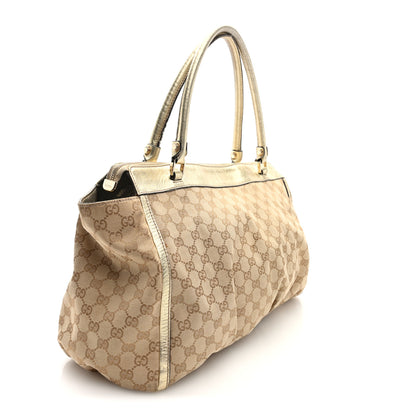 Gucci Monogram D Gold Tote Metallic Gold 5 of 19