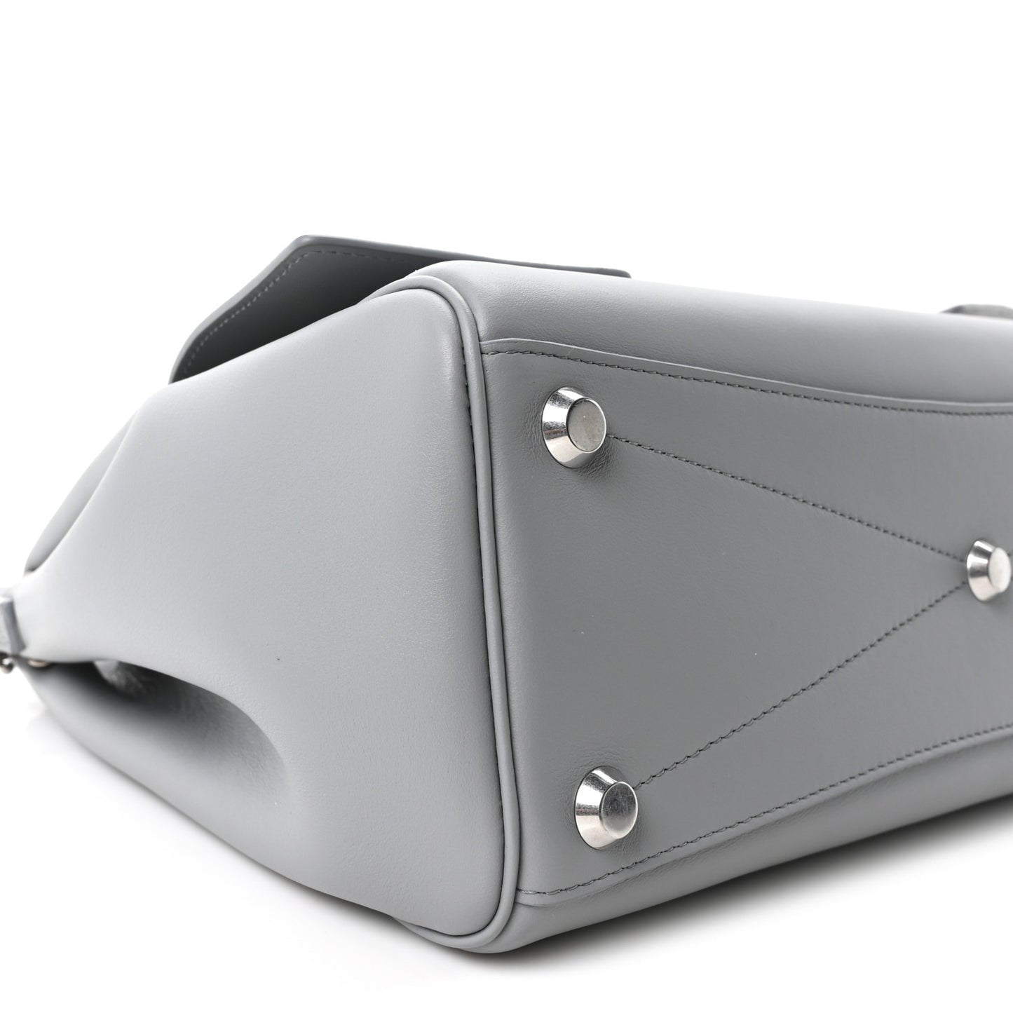 Smooth Calfskin Small Bel Air Carry All Bag Cloud Grey