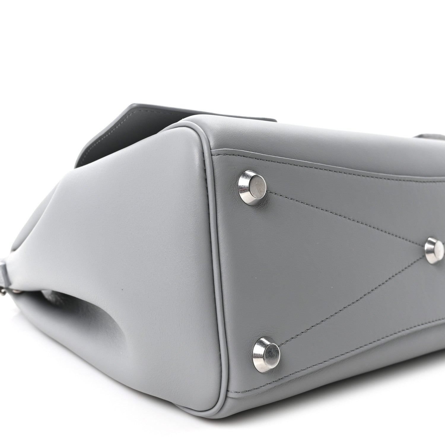 Balenciaga Smooth Calfskin Small Bel Air Carry All Bag Cloud Grey 8 of 9