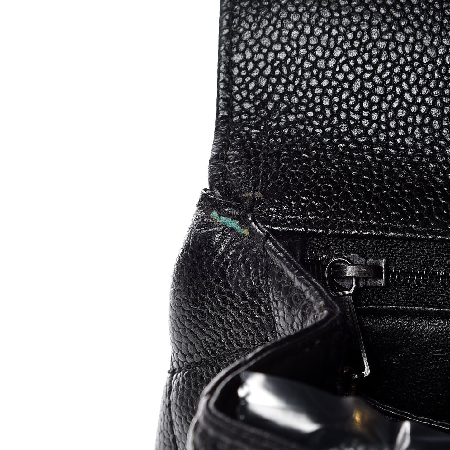 Caviar Quilted Jumbo Kelly Flap Black