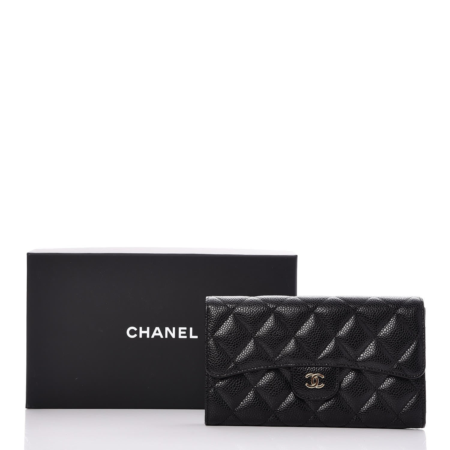Chanel Caviar Quilted Large Flap Wallet Black 9 of 9