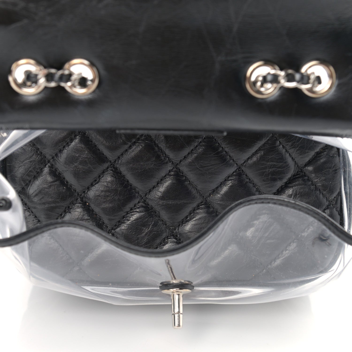 Chanel Crumpled Calfskin PVC Quilted Flap Black 5 of 11