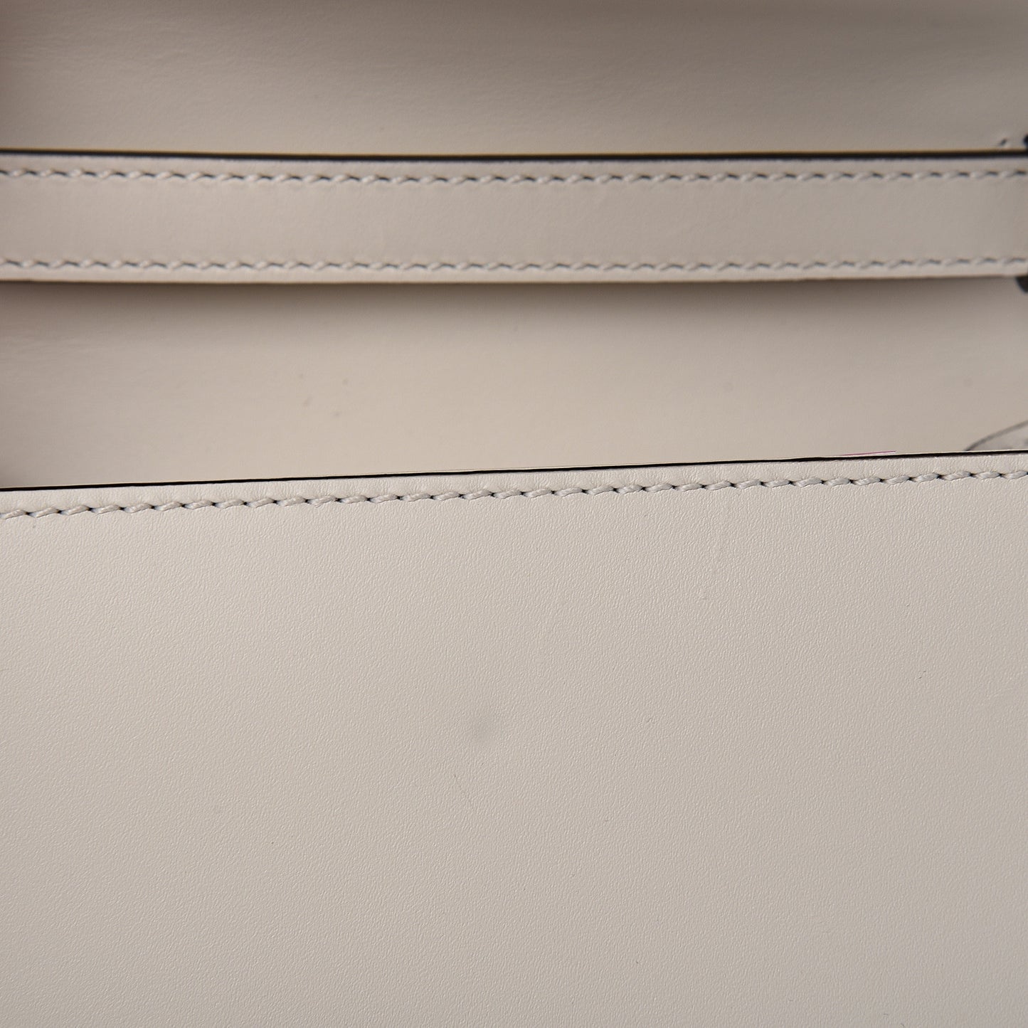 Calfskin Embroidered Mini Sylvie Top Handle Bag White