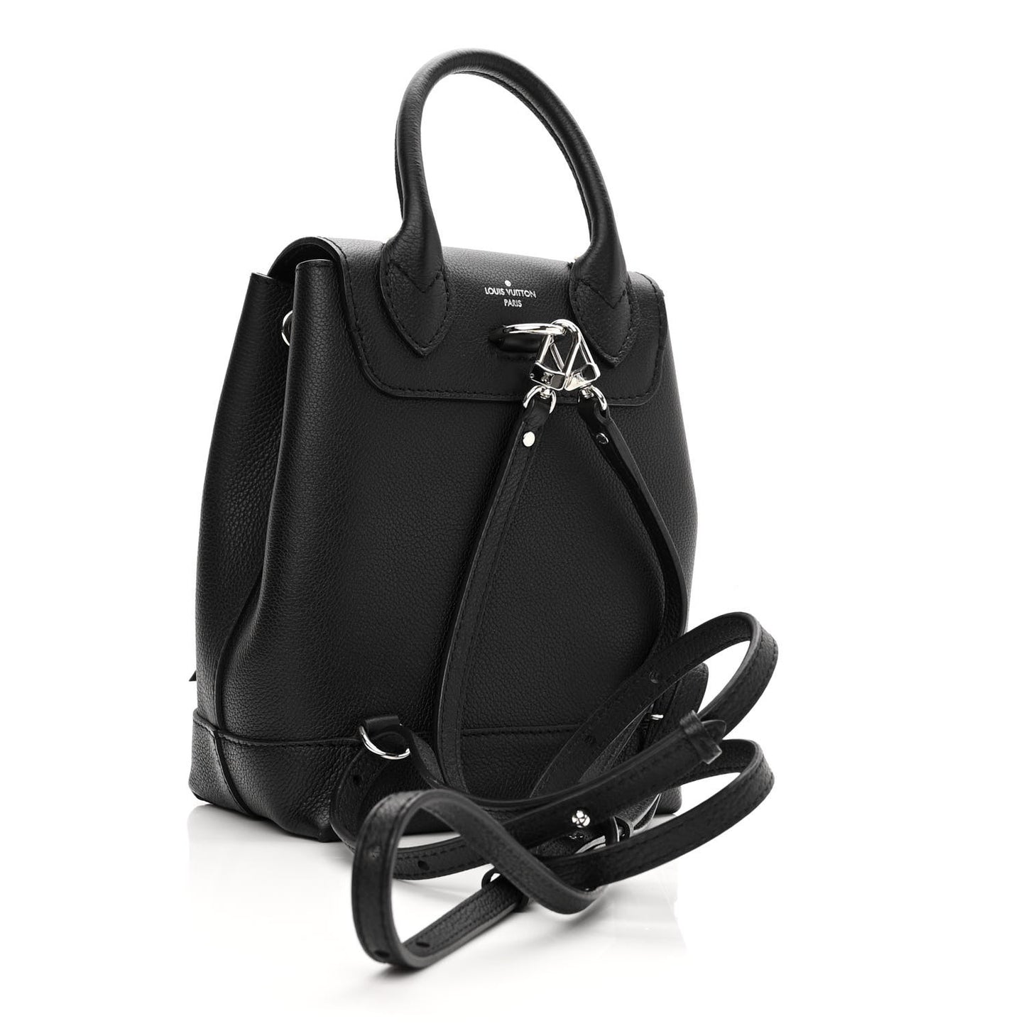 Calfskin Lockme Mini Backpack Black