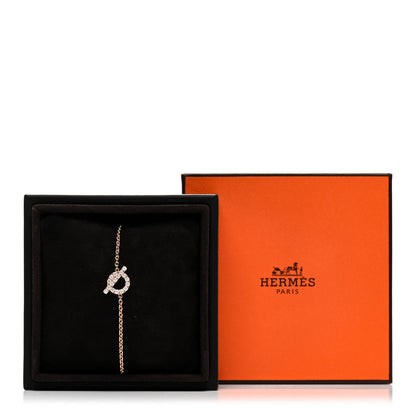 Hermes 18K Rose Gold Diamond Finesse Bracelet ST 4 of 4