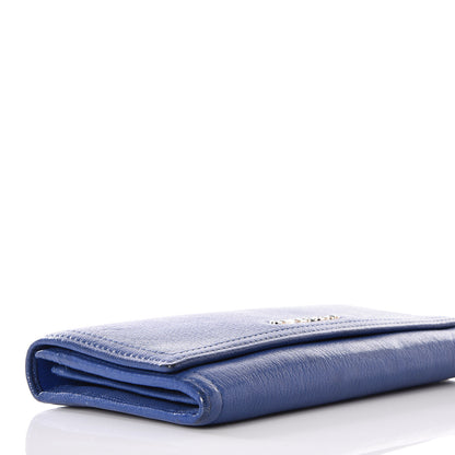 Givenchy Goatskin Pandora Flap Continental Wallet Deep Blue 8 of 10