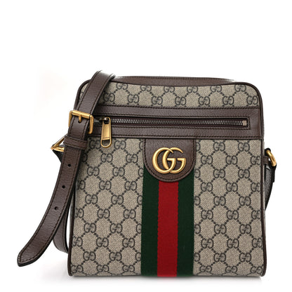 Gucci GG Supreme Monogram Web Small Ophidia Messenger Bag Brown 1 of 11