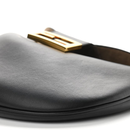 Fendi Vitello Grace Suede Small Croissant Hobo Black 9 of 9