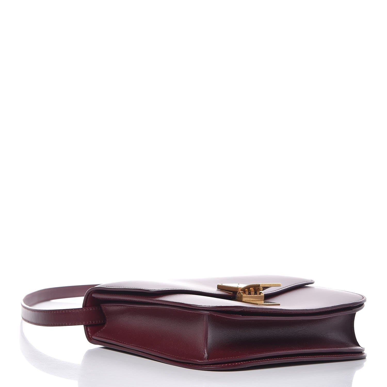 Celine Box Calfskin Medium Classic Box Flap Bag Burgundy 4 of 10