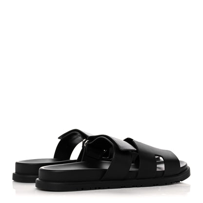 Hermes Calfskin Womens Chypre Sandals 41 Black 4 of 9