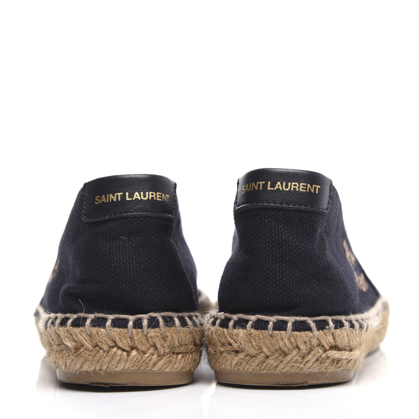 Canvas Nappa Elba Light Logo Embroidered Espadrilles 37.5 Black