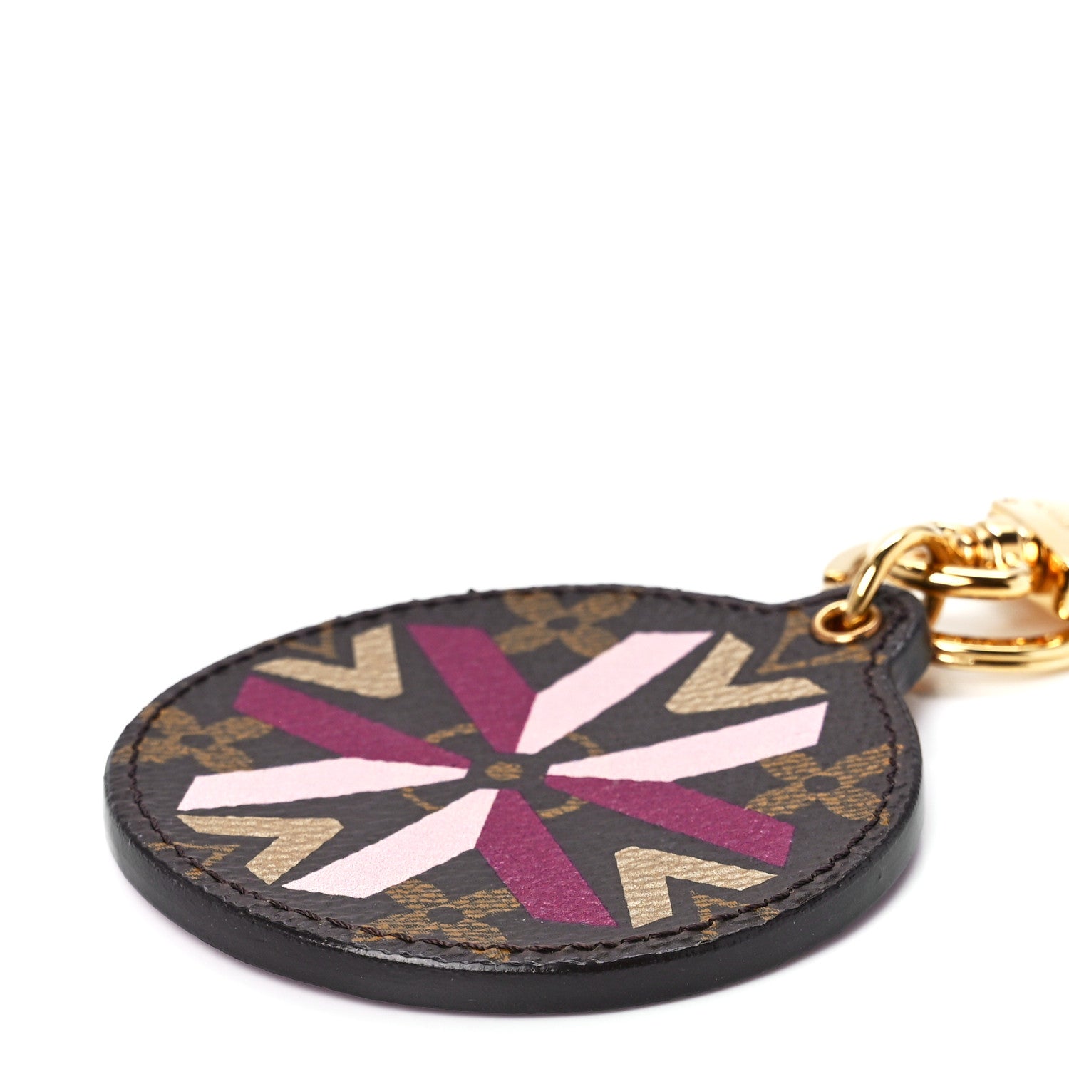 Louis Vuitton Monogram Illustre Multi V Bag Charm Key Ring Fuchsia 9 of 9