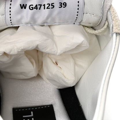 Chanel Calfskin Embossed Suede Sneakers 39 White Black 9 of 10