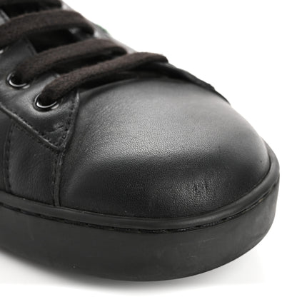 Gucci Miro Soft Calfskin Ayers Web Mens Ace Sneakers 10 Black Rosso 11 of 12