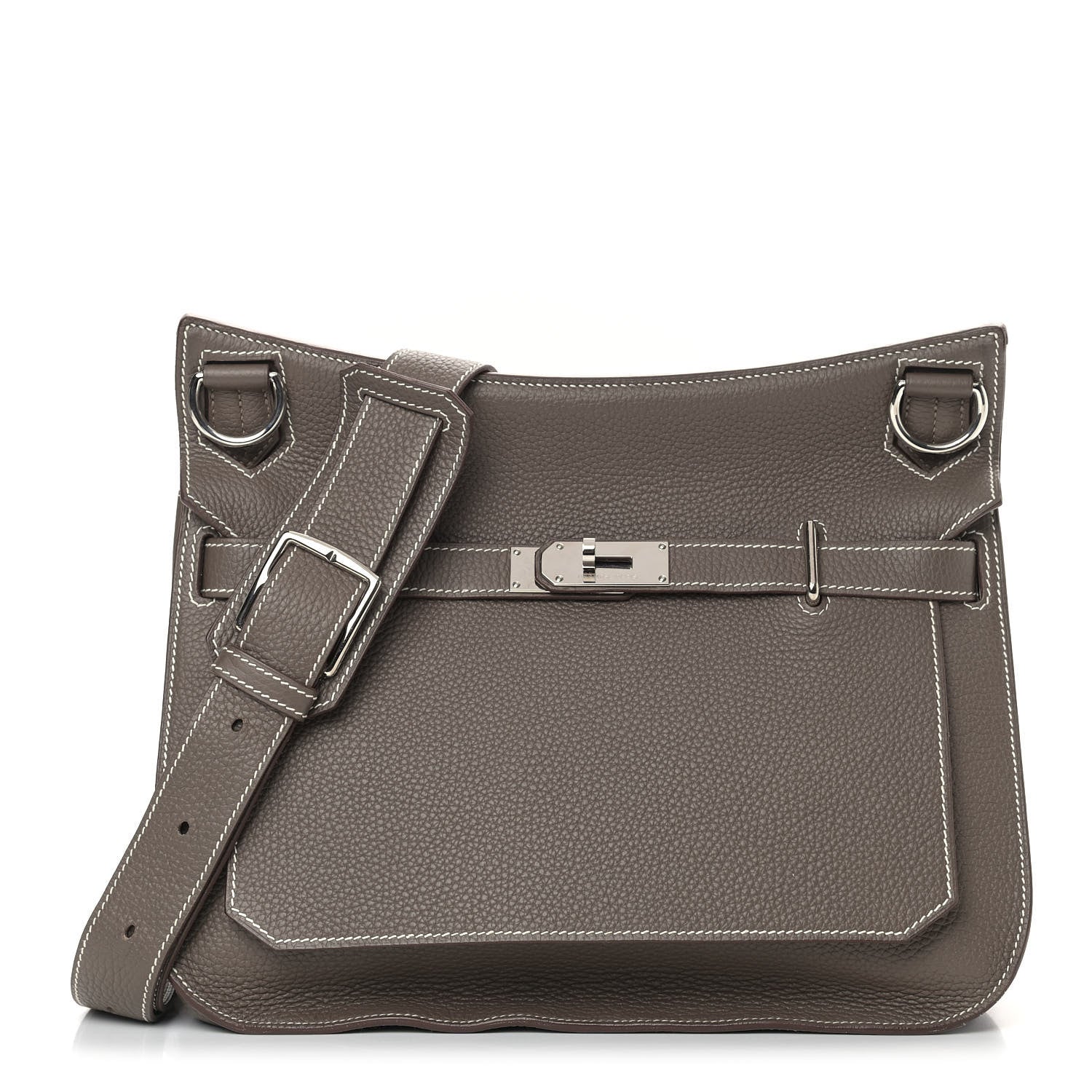 Hermes Taurillon Clemence Jypsiere 34 Etoupe 1 of 13