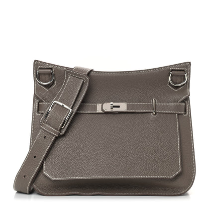 Hermes Taurillon Clemence Jypsiere 34 Etoupe 1 of 13