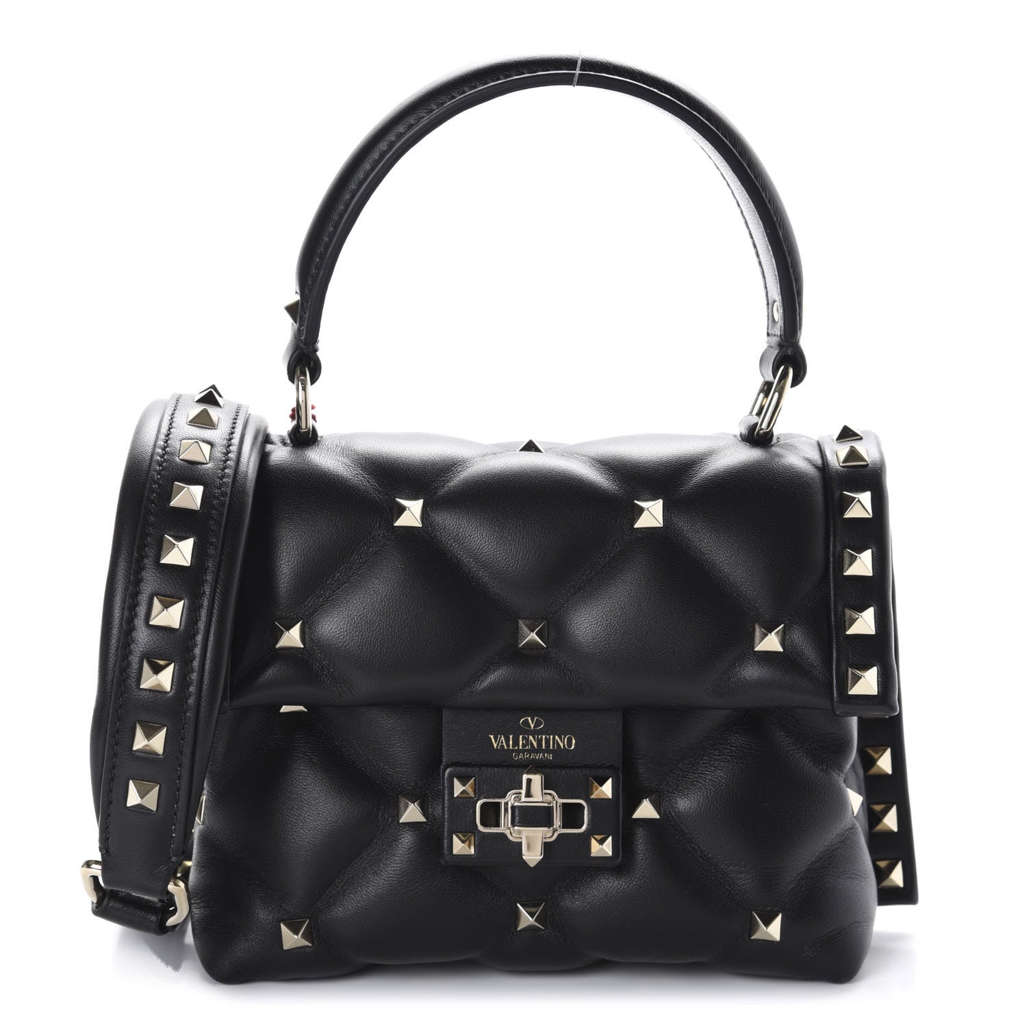 Valentino Garavani Nappa Mini Candystud Top Handle Bag Black 1 of 9