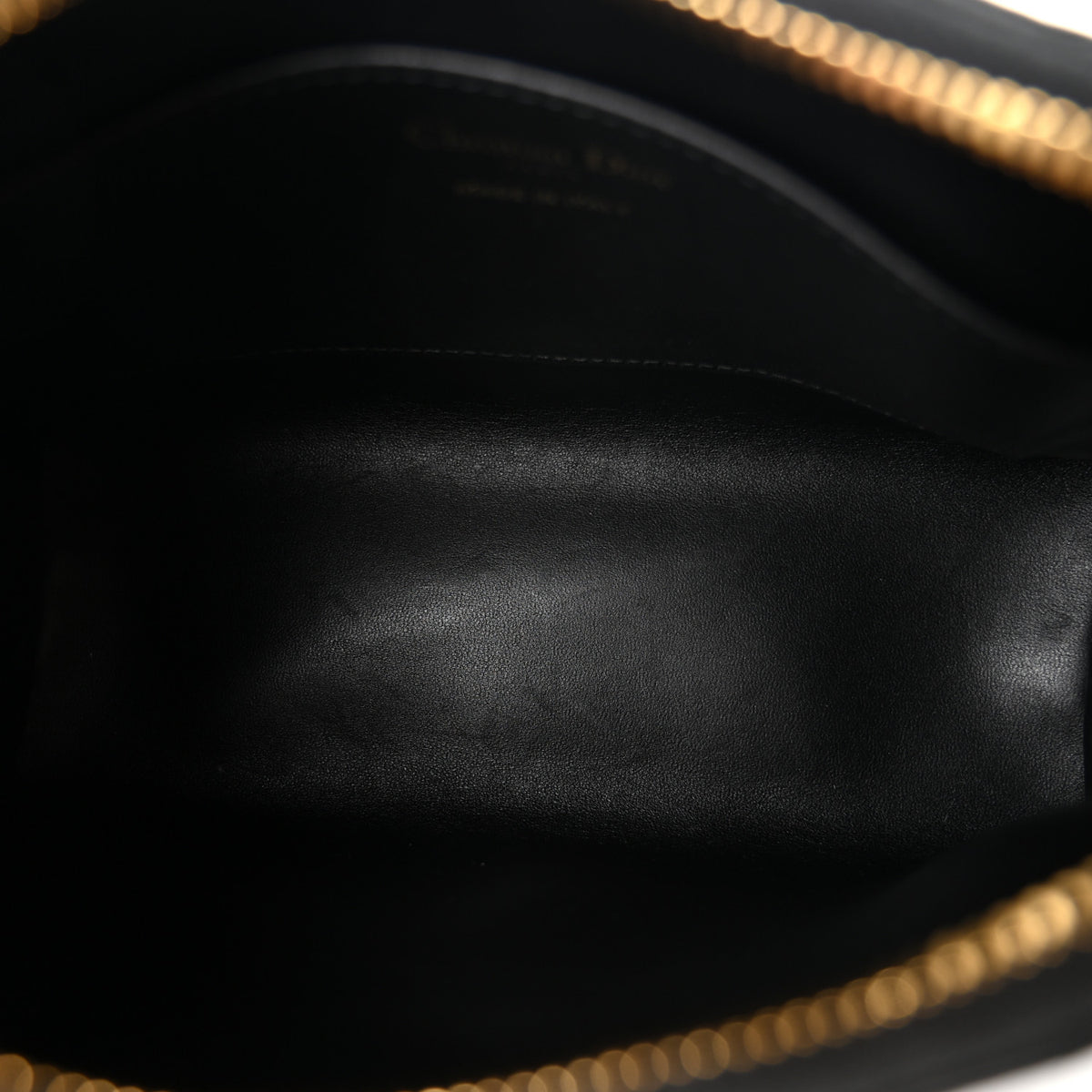 Calfskin Macrocannage Miss Caro Diorling Mini Bag with Chain Black