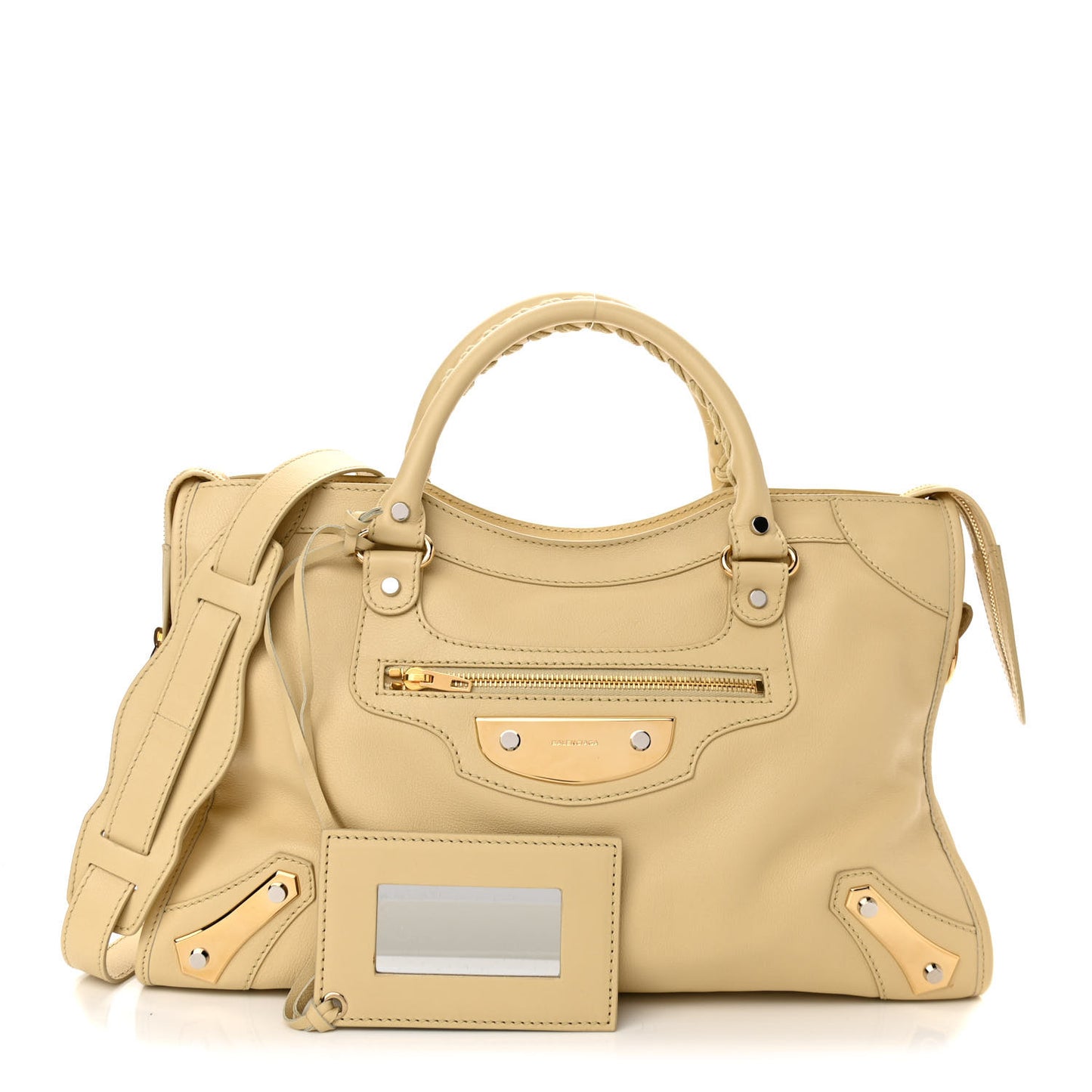 Veau Amp Plate Gold Hardware City Beige Argile