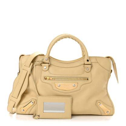 Balenciaga Veau Amp Plate Gold Hardware City Beige Argile 1 of 10