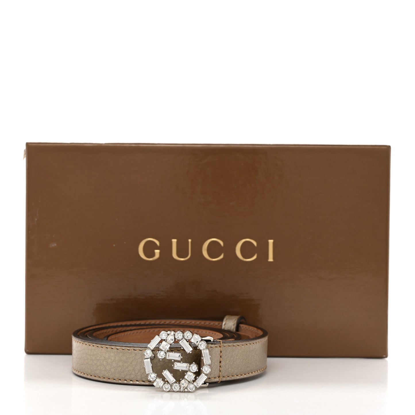 Calfskin Crystal Interlocking G Belt 85 34 Sasso