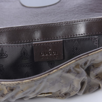 Gucci Crystal Monogram Babouska Clutch Dark Brown 8 of 10