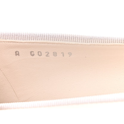 Chanel Lambskin Cap Toe CC Ballerina Flats 39 White Black 9 of 10