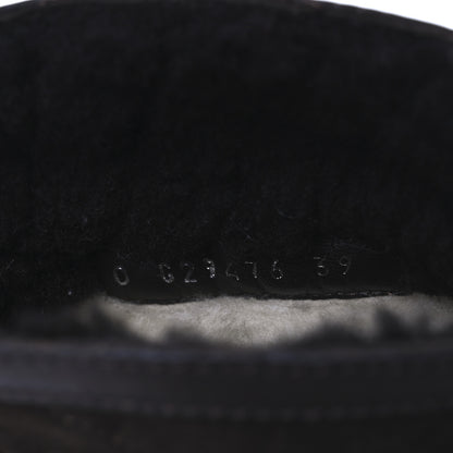 Chanel Suede Calfskin Shearling Cap Toe CC Short Boots 39 Brown 9 of 11