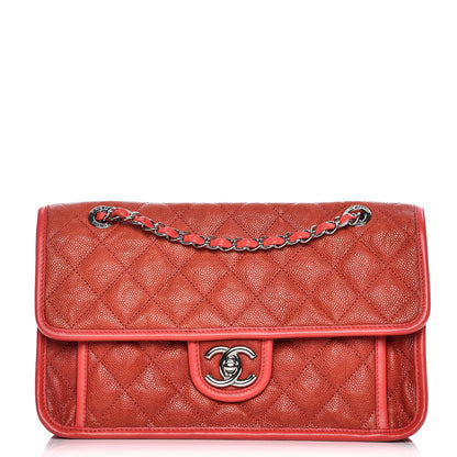 Chanel Caviar Quilted Medium French Riviera Flap Red 1 of 10