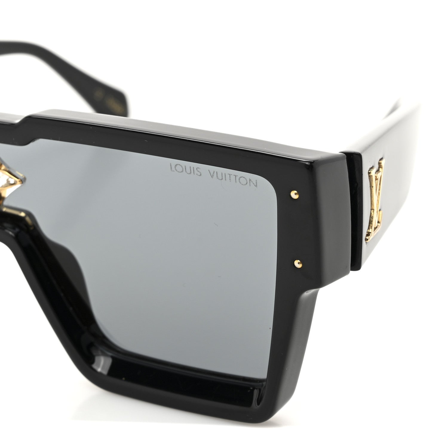 Louis Vuitton Acetate Swarovski Crystal Cyclone Sunglasses Z1578E Black 7 of 8