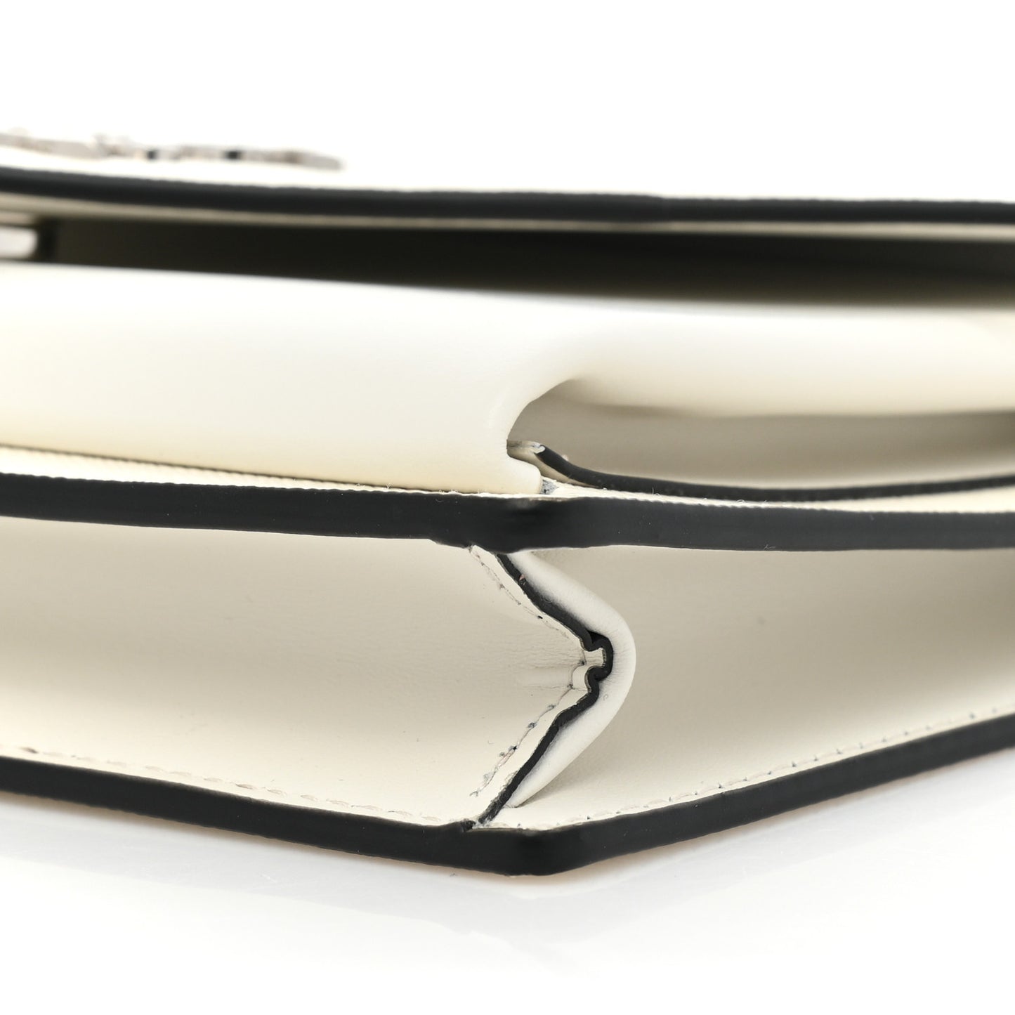 Saffiano City Calfskin Mini Envelope Bag White