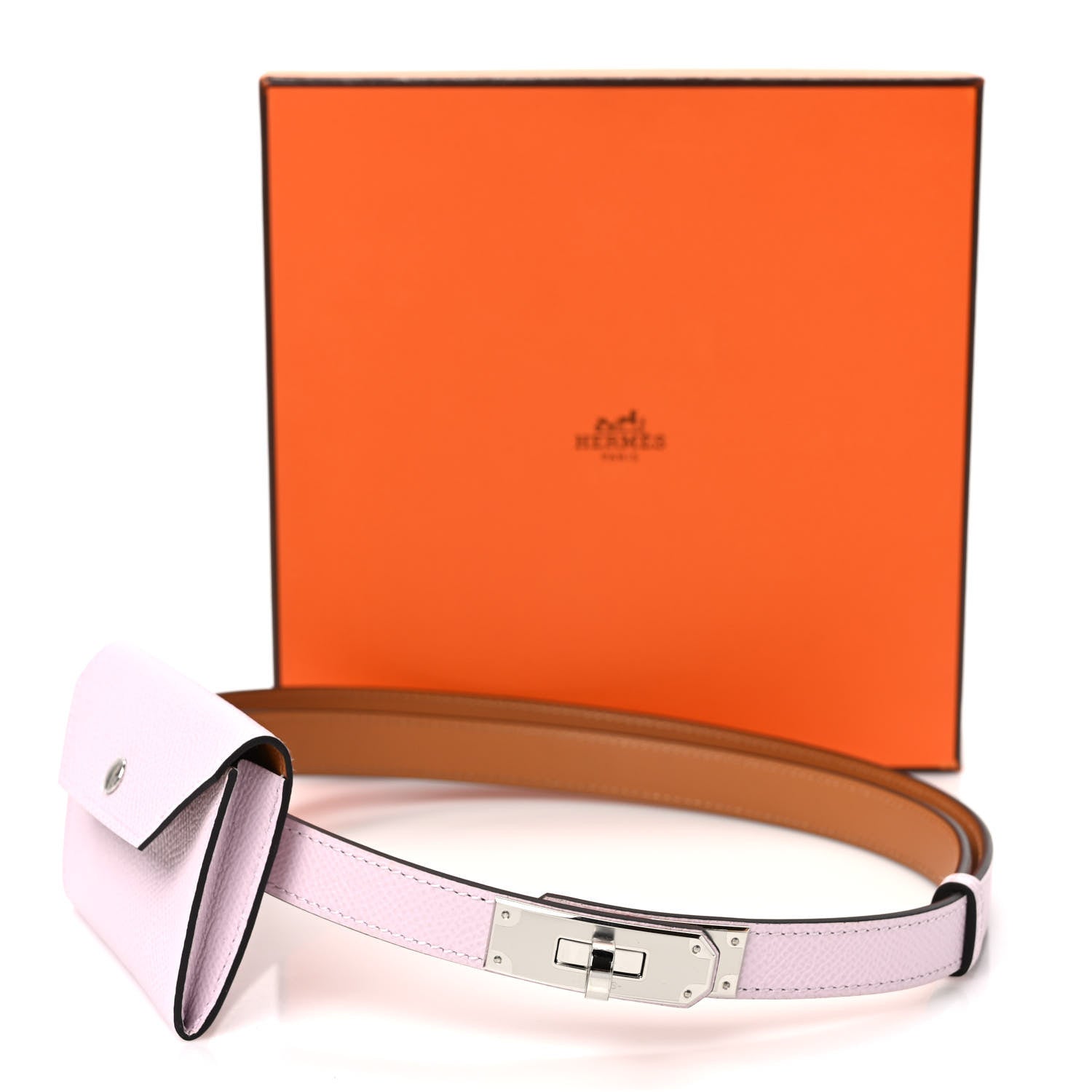 Hermes Epsom Kelly Pocket Belt Mauve Pale 4 of 4