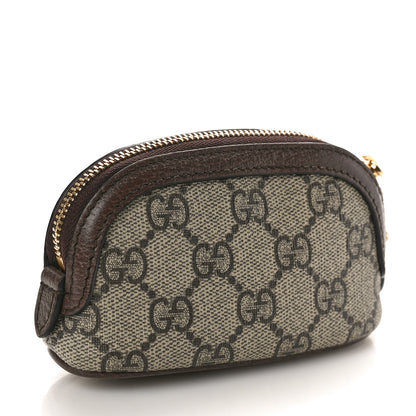 Gucci GG Supreme Monogram Web Ophidia Dome Key Pouch Beige New Acero 3 of 8