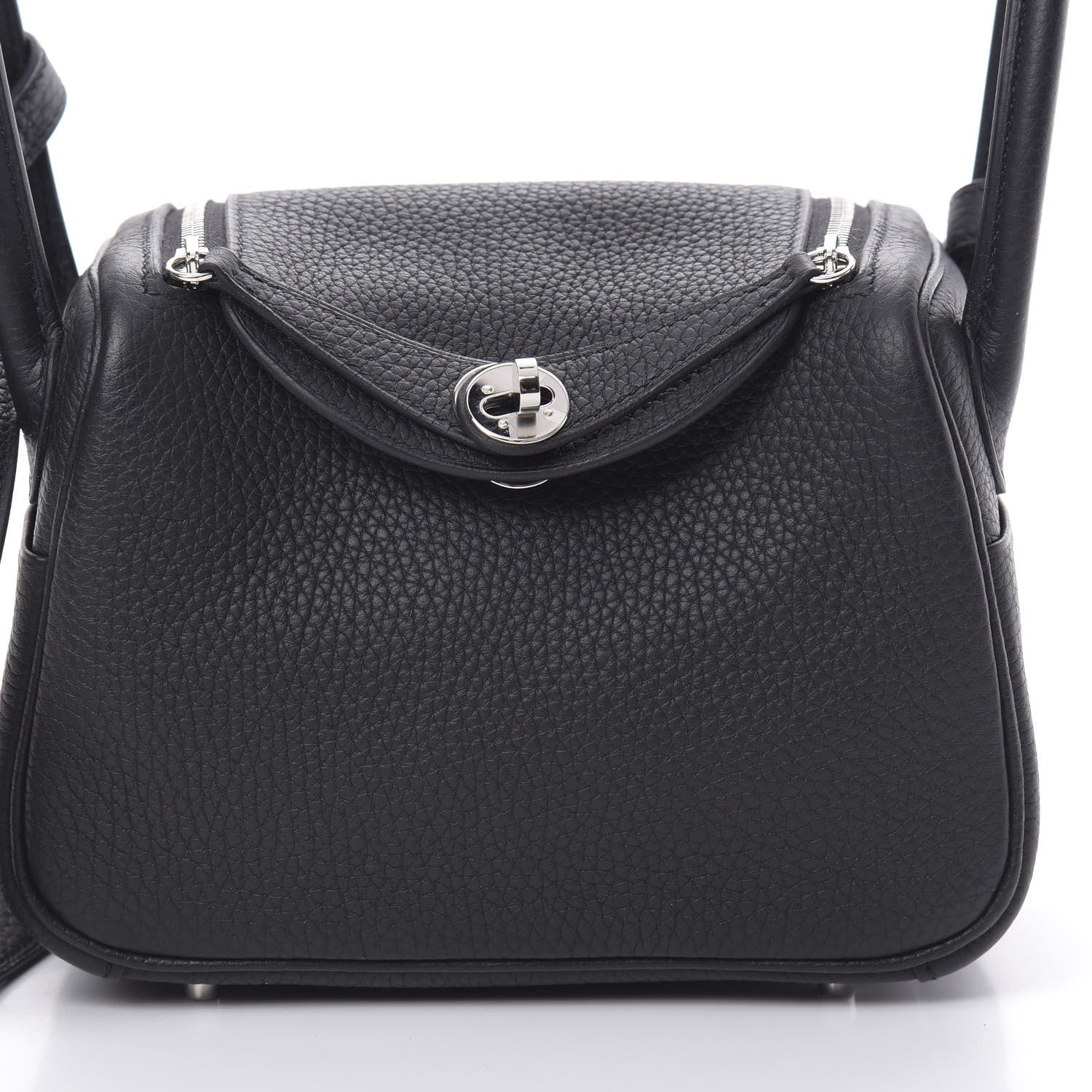 Hermes Taurillon Clemence Mini Lindy 20 Black 8 of 11