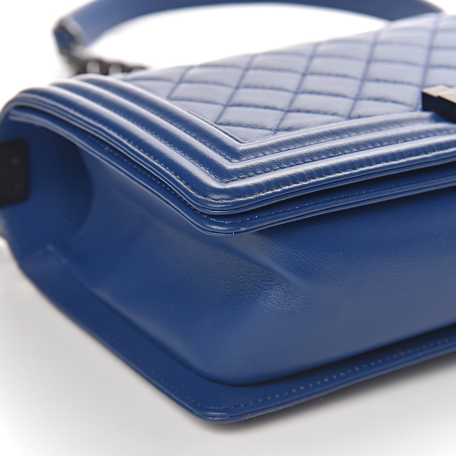 Chanel Calfskin Quilted Medium Boy Flap Blue 6 of 12