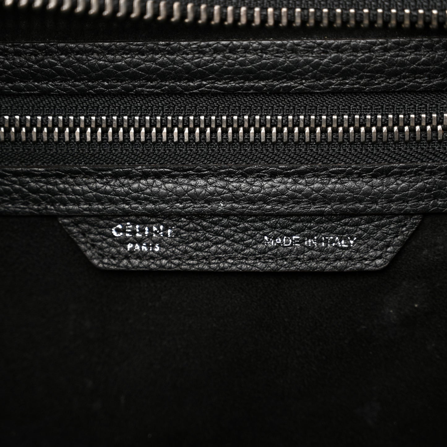 Drummed Calfskin Micro Luggage Black