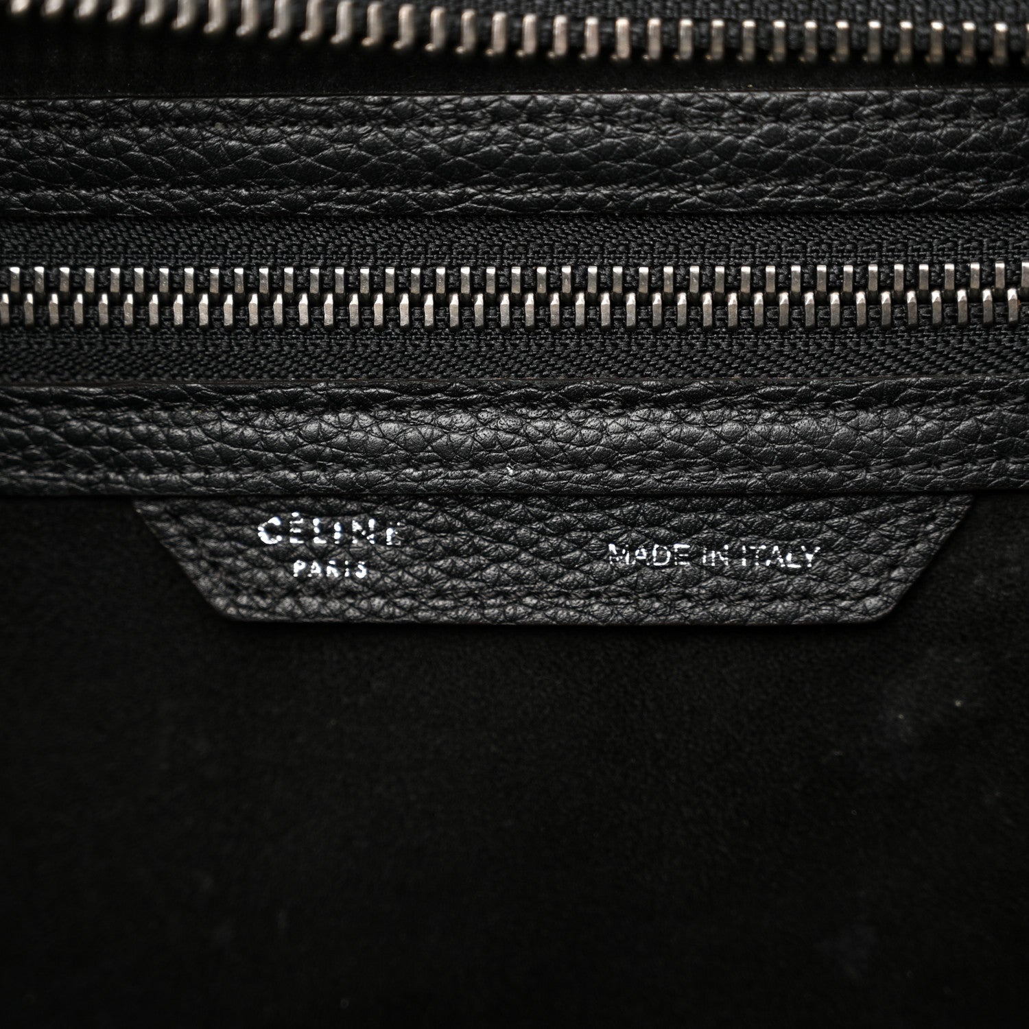 Celine Drummed Calfskin Micro Luggage Black 6 of 19
