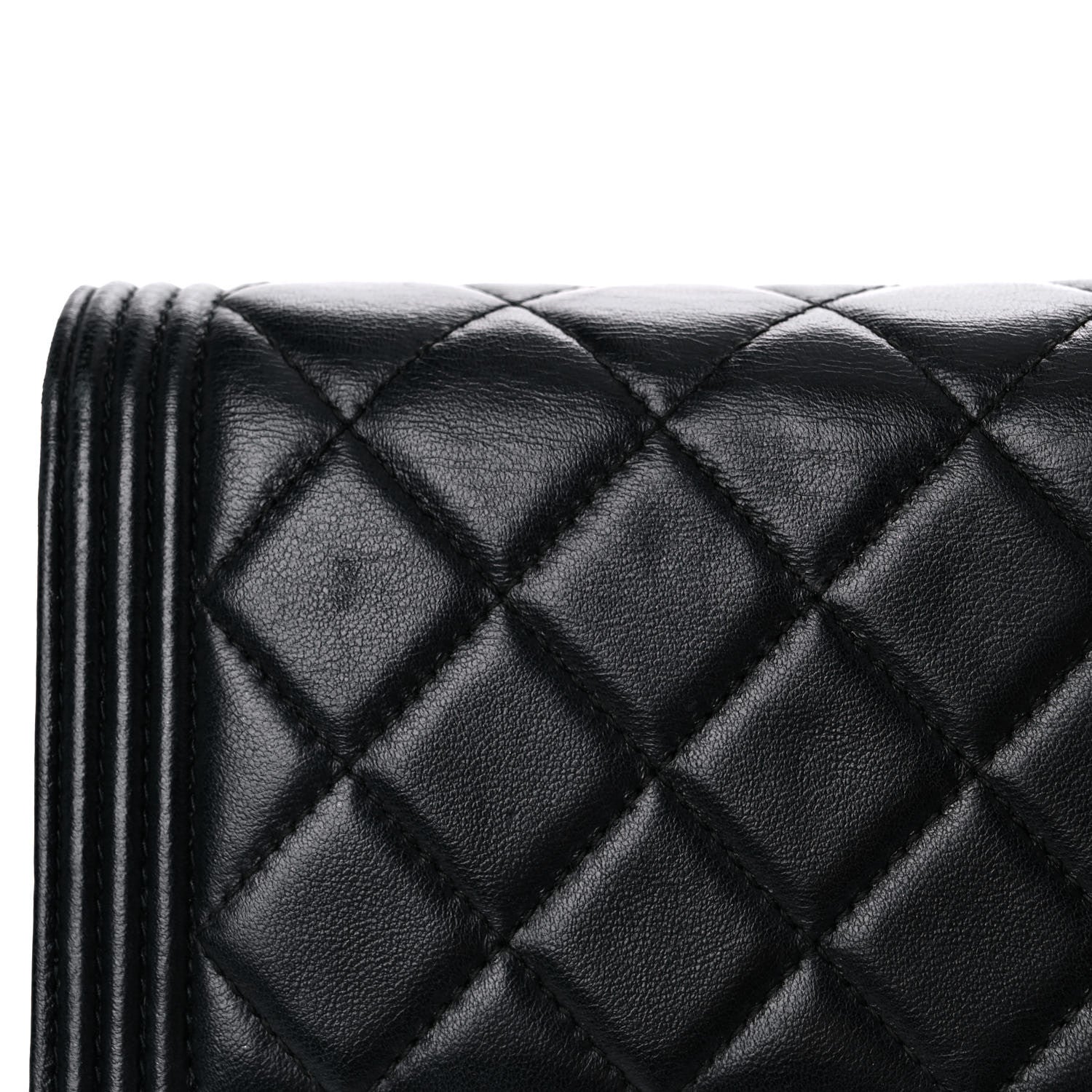 Chanel Lambskin Quilted Boy Wallet On Chain WOC Black 25 of 25