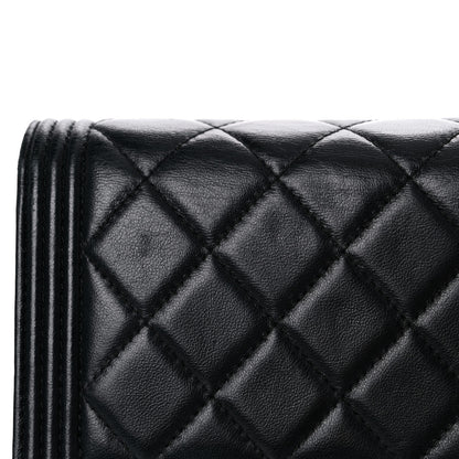 Chanel Lambskin Quilted Boy Wallet On Chain WOC Black 25 of 25