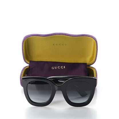Gucci Round Frame Star Sunglasses GG0208S Black 10 of 10