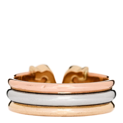 Cartier 18K Pink Yellow White Gold 8mm C De Cartier Ring 50 5.25 3 of 4