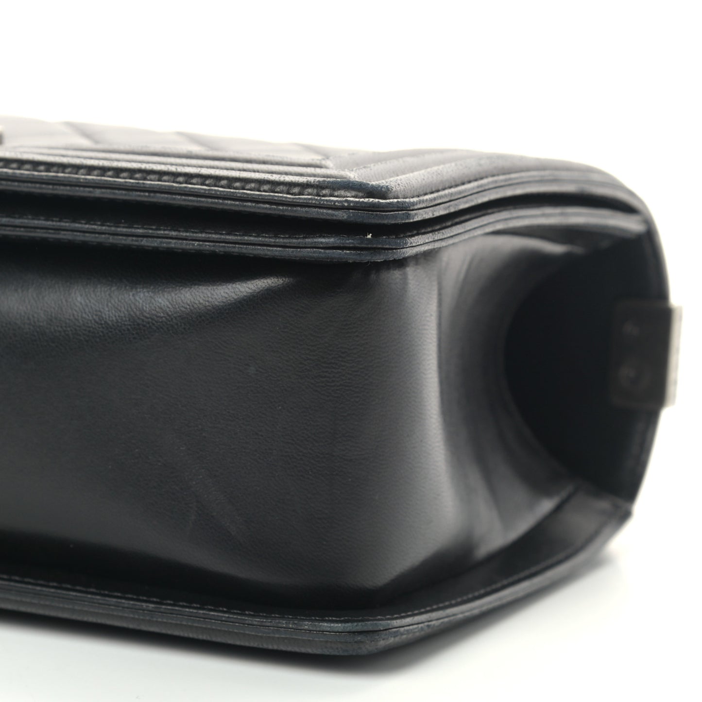 Lambskin Quilted Medium Boy Flap Black