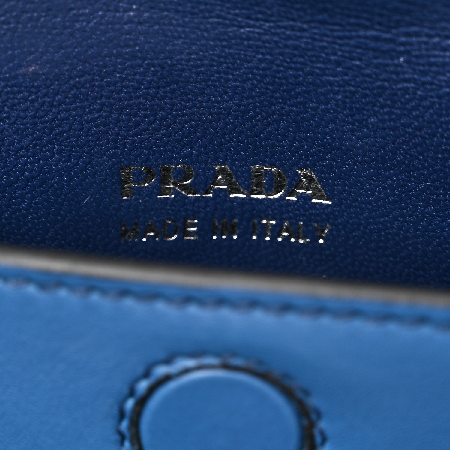 Prada City Calf Buckle Tote Cobalto 7 of 10
