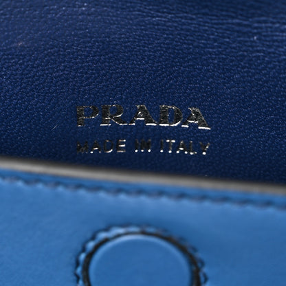 Prada City Calf Buckle Tote Cobalto 7 of 10