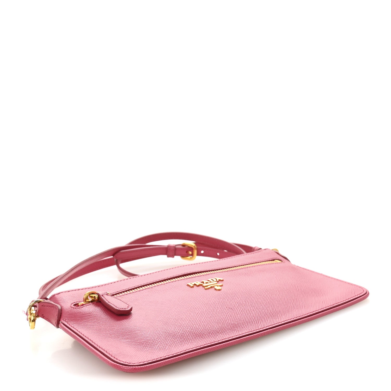 Prada Saffiano Lux Crossbody Bag Peonia 4 of 12