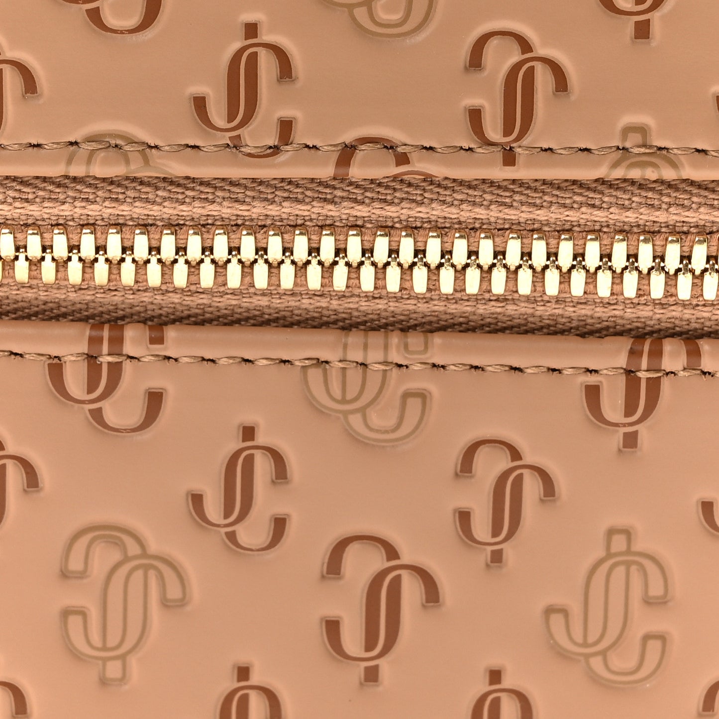 Calfskin JC Vanity Case With Chain Caramel